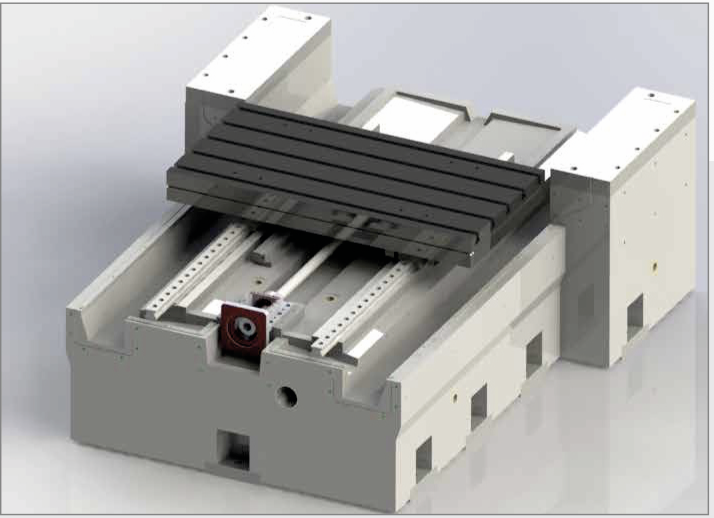 Переднее расположение седла двигателя по оси Y
